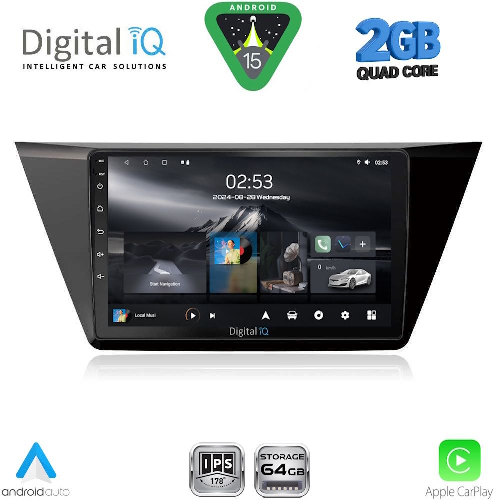 DIGITAL IQ RSD 1769_CPA (10inc) MULTIMEDIA TABLET for VW TOURAN mod. 2016-2026