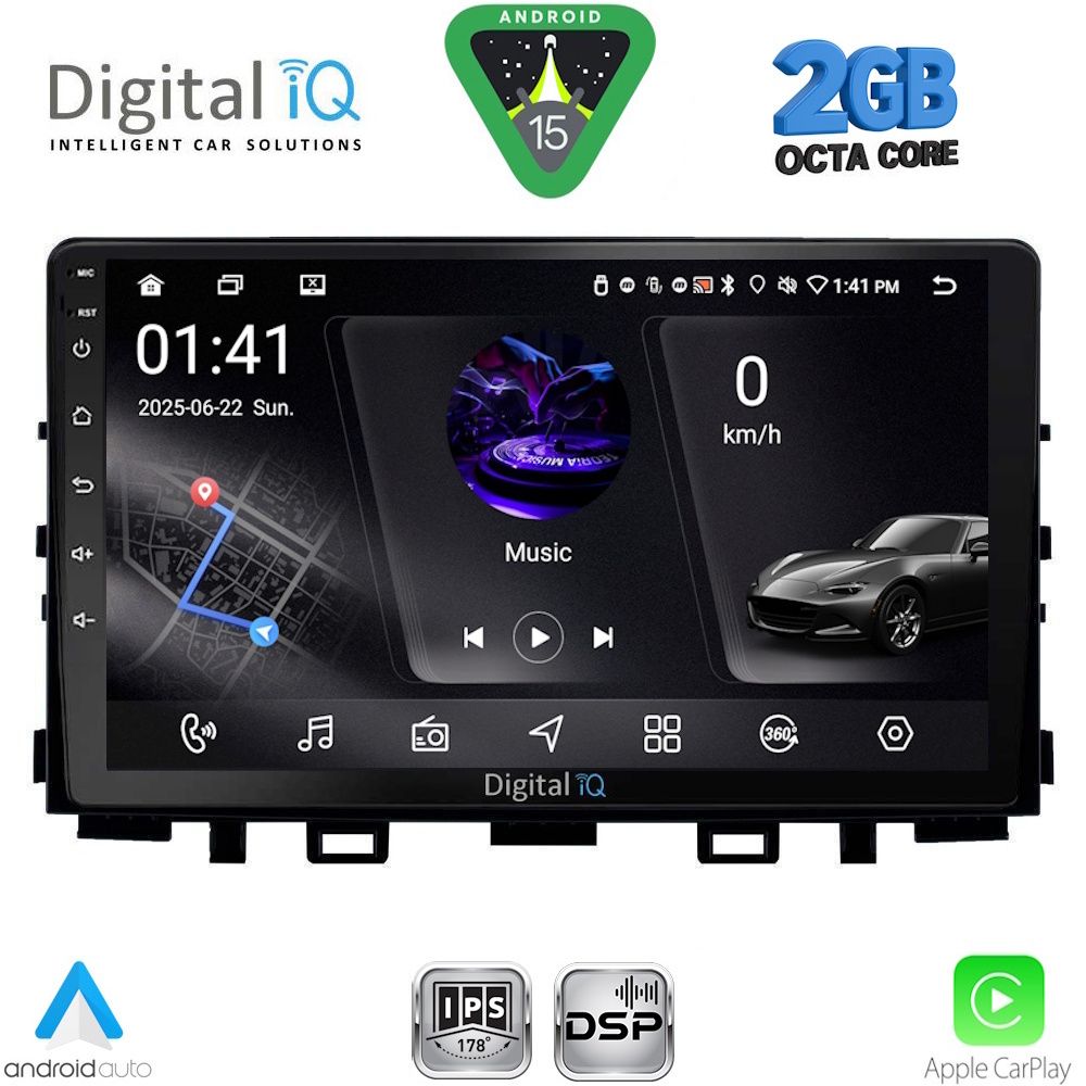 DIGITAL IQ RSF 4316_CPA (9inc) MULTIMEDIA TABLET for KIA RIO mod. 2018-2026 – STONIC mod. 2017-2026