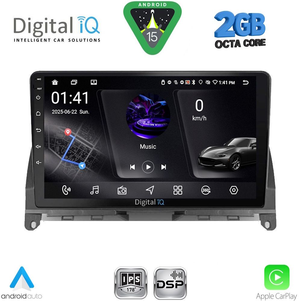 DIGITAL IQ RSF 4405_CPA (9inc) MULTIMEDIA TABLET for MERCEDES C (W204) mod. 2007-2011