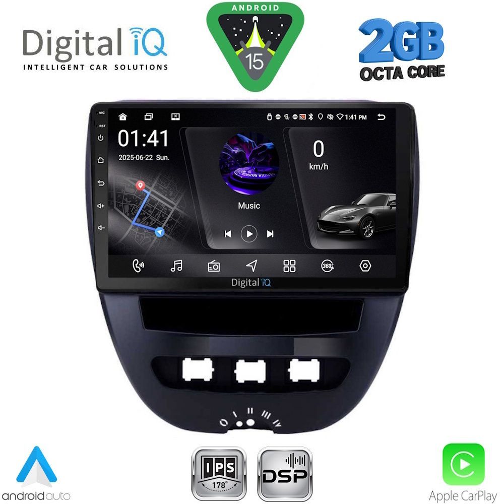 DIGITAL IQ RSF 4707_CPA (10inc) MULTIMEDIA TABLET for CITROEN C1-PEUGEOT 107-TOYOTA AYGO mod. 2005-2014