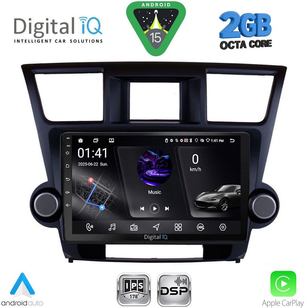DIGITAL IQ RSF 4719_CPA (10inc) MULTIMEDIA TABLET for TOYOTA HIGHLANDER mod. 2008-2015