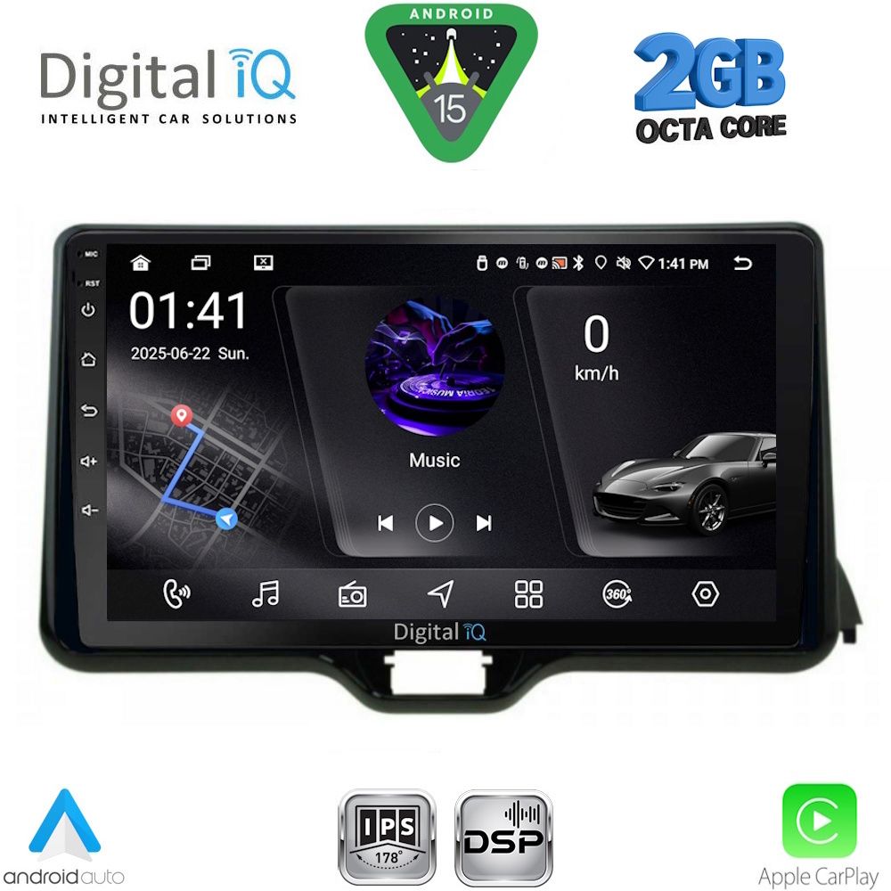 DIGITAL IQ RSF 4738_CPA (10inc) MULTIMEDIA TABLET for TOYOTA YARIS mod. 2020-2026 - MAZDA 2 mod. 2023-2026