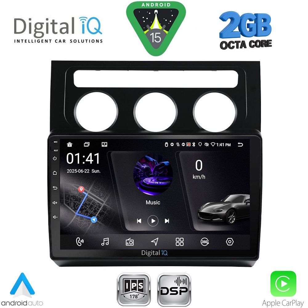 DIGITAL IQ RSF 4767_CPA CLIMA (10inc) MULTIMEDIA TABLET for VW TOURAN mod. 2003-2010