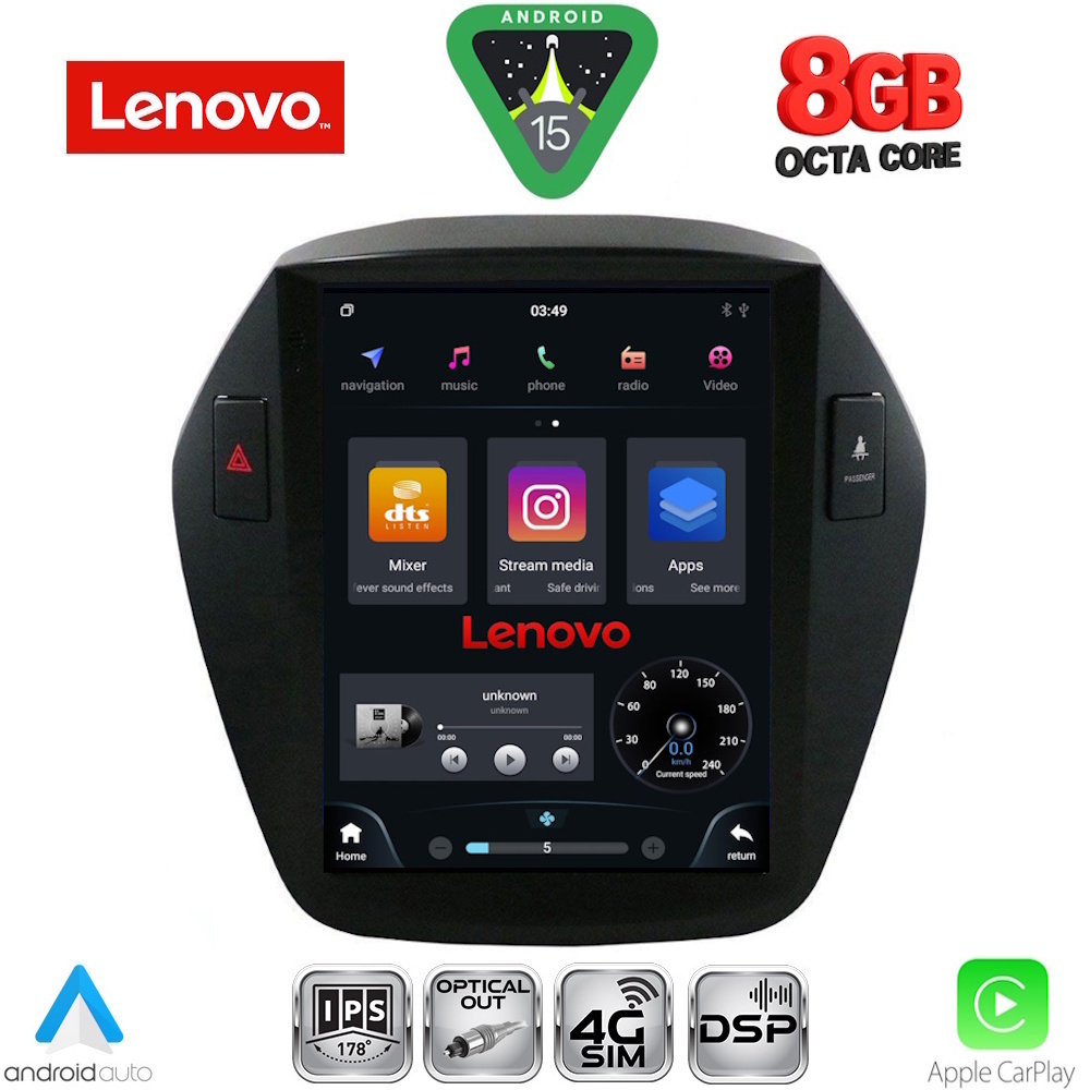 LENOVO SSW 10896_CPA TESLA STYLE  for HYUNDAI IX35 mod. 2010-2015