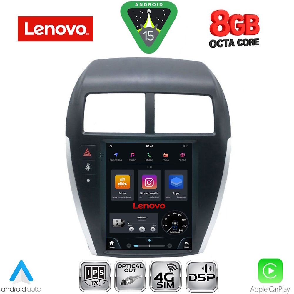 LENOVO SSW 10952_CPA TESLA STYLE for MITSUBISHI ASX mod. 2009-2020