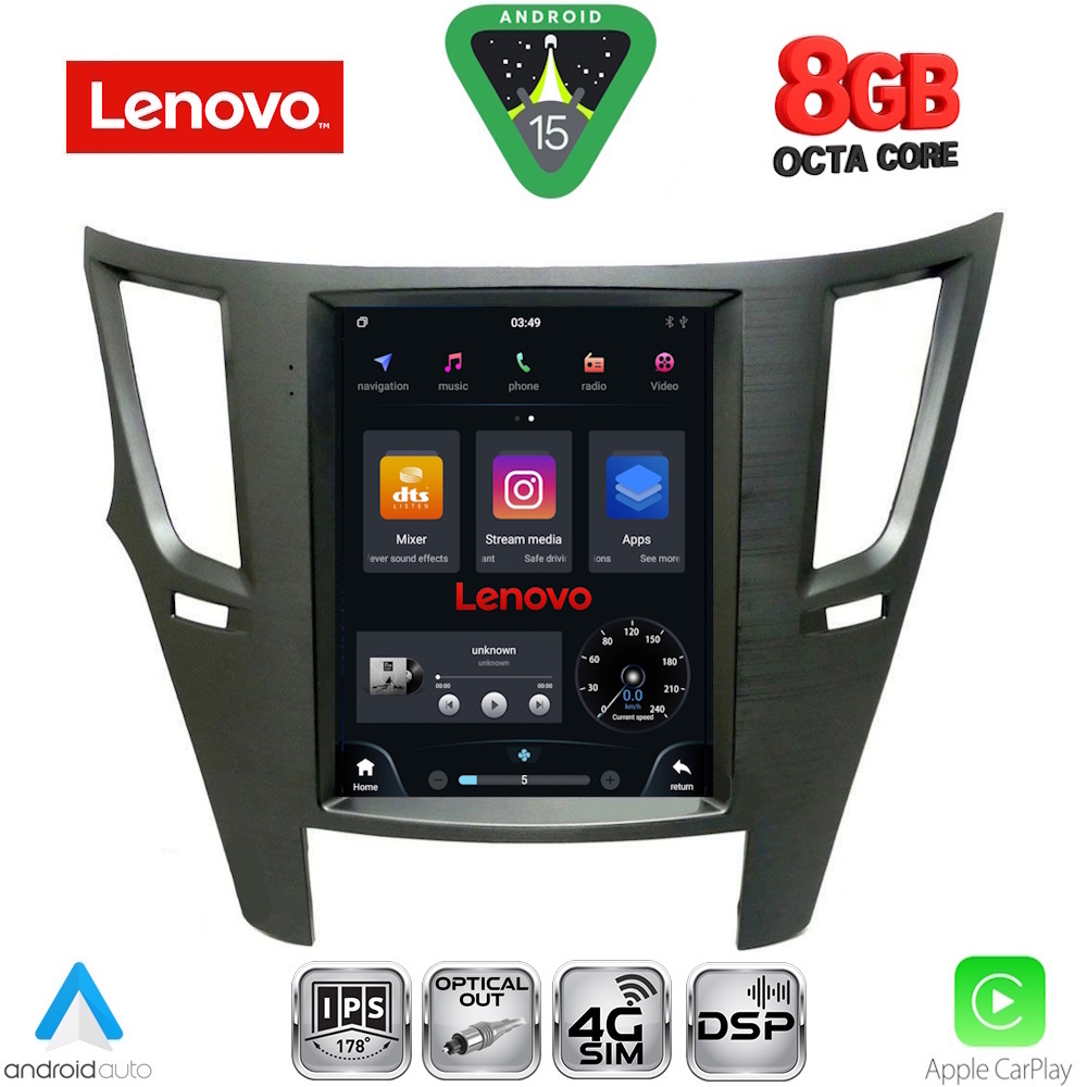 LENOVO SSW 10962_CPA TESLA STYLE  for SUBARU LEGACY - OUTBACK mod. 2009-2014