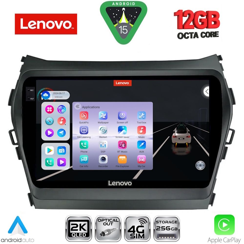 LENOVO SSZ 12238_CPA (9inc) MULTIMEDIA TABLET for HYUNDAI IX45 - SANTA FE mod. 2013-2017
