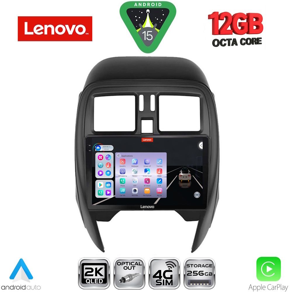 LENOVO SSZ 12451_CPA (SQUARE) (9inc) MULTIMEDIA TABLET for NISSAN MICRA mod. 2014-2017