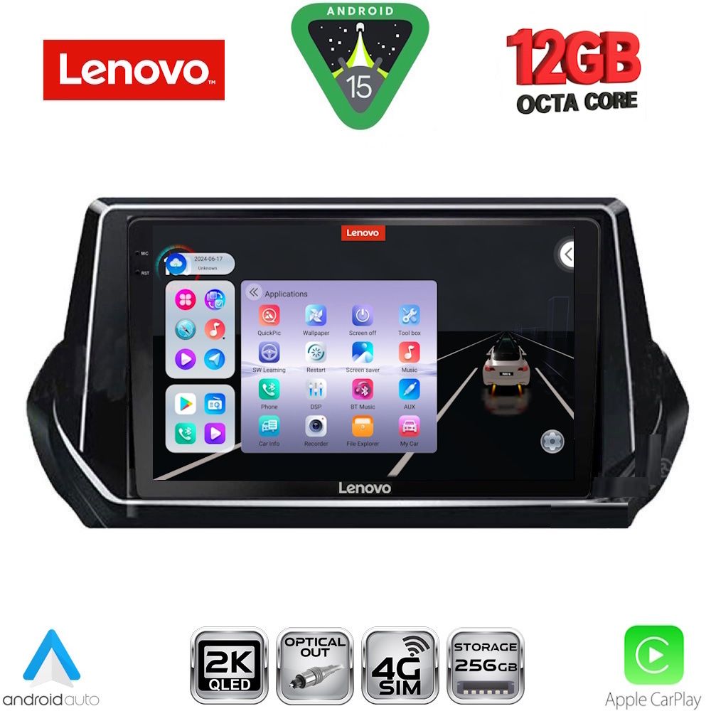 LENOVO SSZ 12509_CPA (9inc) MULTIMEDIA TABLET for PEUGEOT 208 - 2008 mod. 2021>