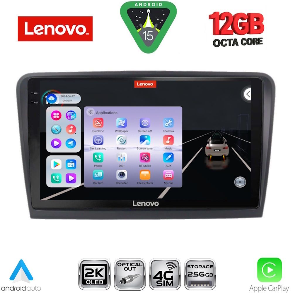 LENOVO SSZ 12601_CPA (9inc) MULTIMEDIA TABLET for SKODA RAPID mod. 2012-2023