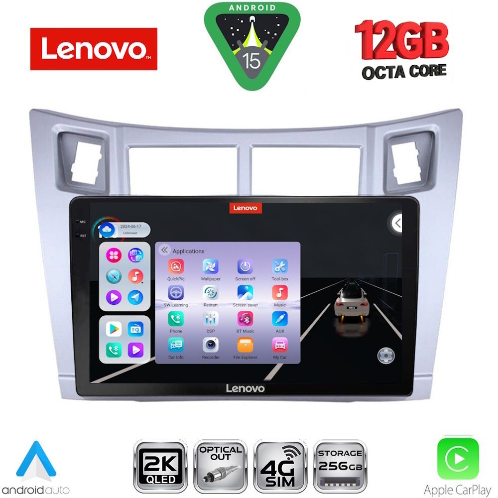 LENOVO SSZ 12736SL_CPA (9inc) MULTIMEDIA TABLET for TOYOTA YARIS mod. 2006-2011 (SILVER)