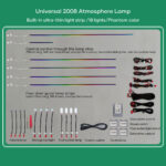 DIQ AMBIENT DREAM 256 (BLACK) (Universal Thin Light Black Strip Ambient Light, 18 Lights with 256 colours)