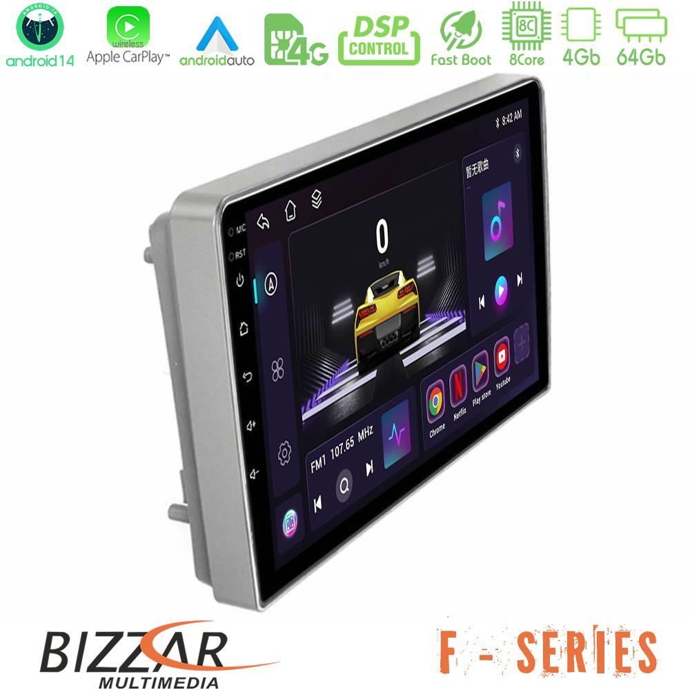 Bizzar F Series 8Core Android14 4+64GB  Opel Astra/Corsa/Antara/Zafira Navigation Multimedia Tablet 9" Με Carplay & Android Auto