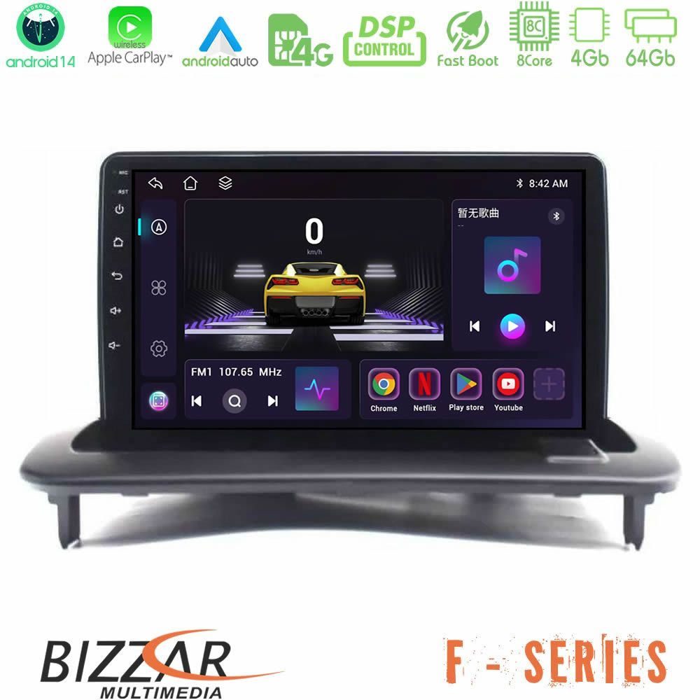 Bizzar F Series 8Core Android14 4+64GB Volvo S40/C30/C70 Navigation Multimedia Tablet 9" Με Carplay & Android Auto