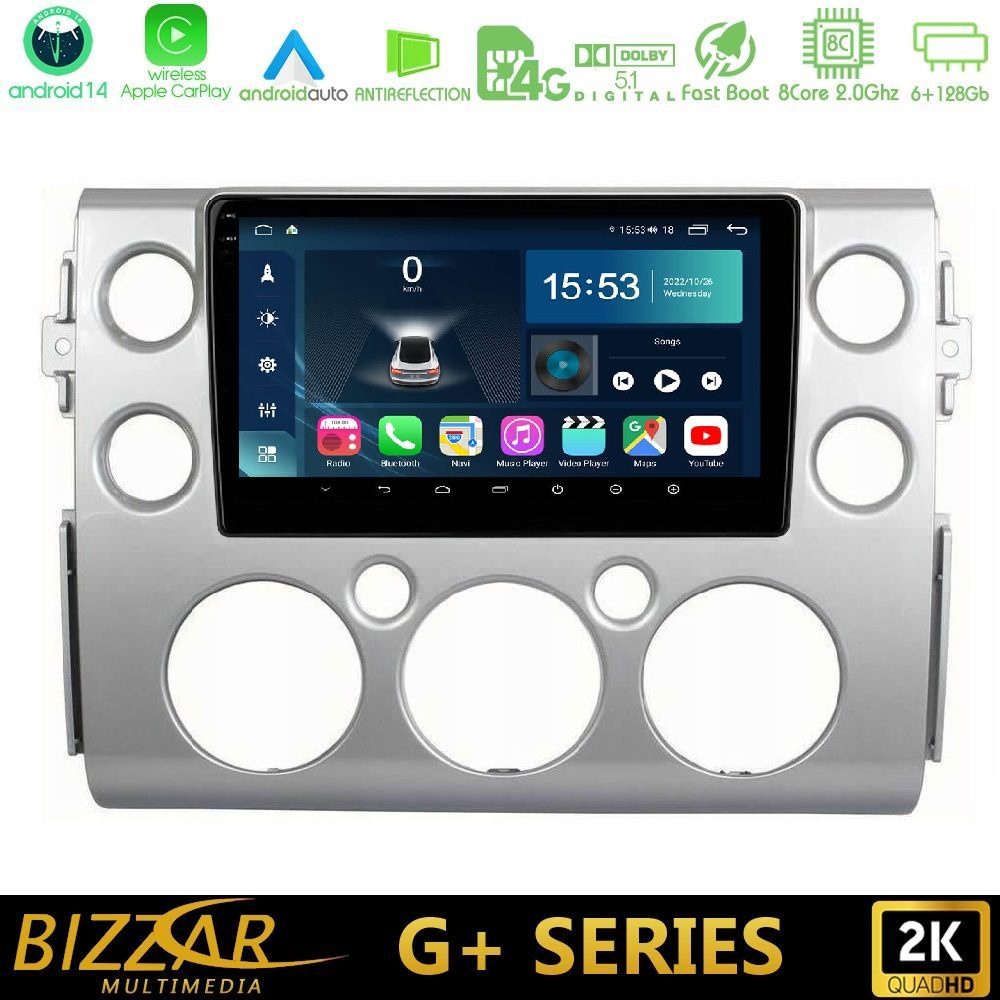 Bizzar G+ Series Toyota FJ 2007-2014 8core Android14 6+128GB Navigation Multimedia Tablet 9"
