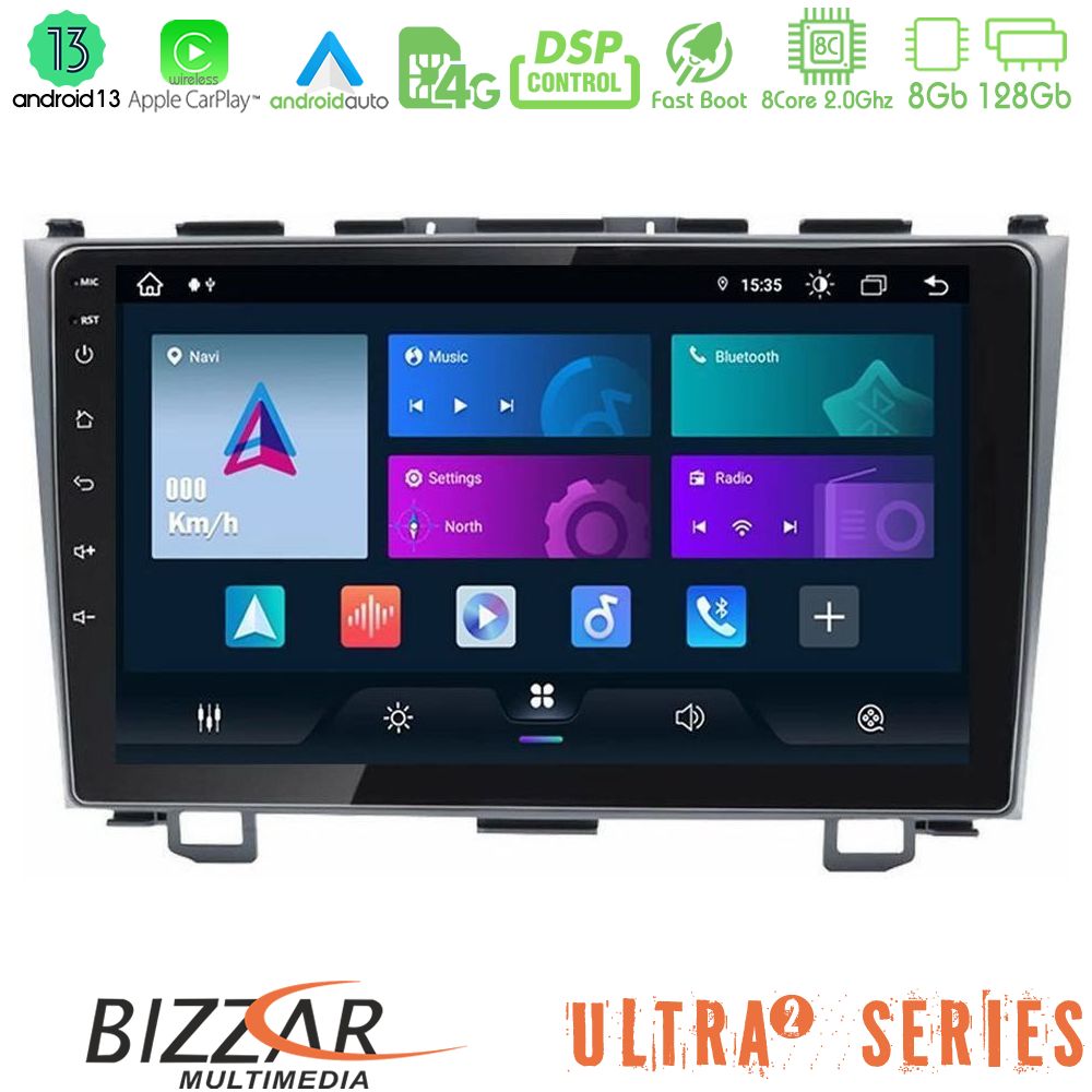 Bizzar Ultra Series Honda CRV 8core Android13 8+128GB Navigation Multimedia Tablet 9"