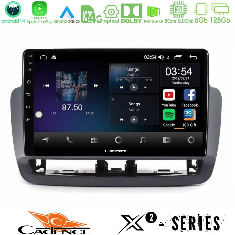 Cadence X2 Series 8Core Android14 6+128GB  Seat Ibiza 2012-2015 Navigation Multimedia Tablet 9"