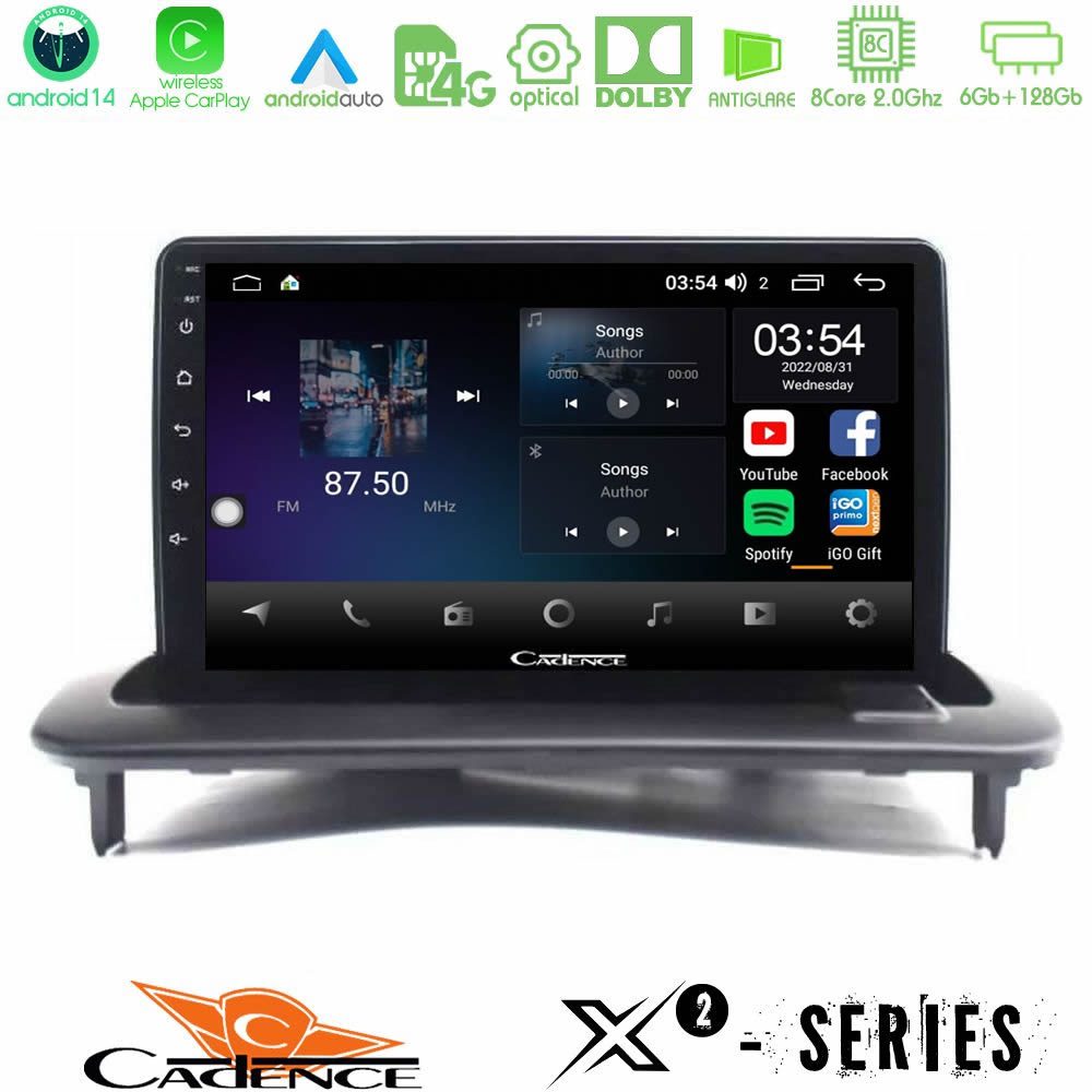 Cadence X2 Series 8Core Android14 6+128GB Volvo S40/C30/C70 Navigation Multimedia Tablet 9"