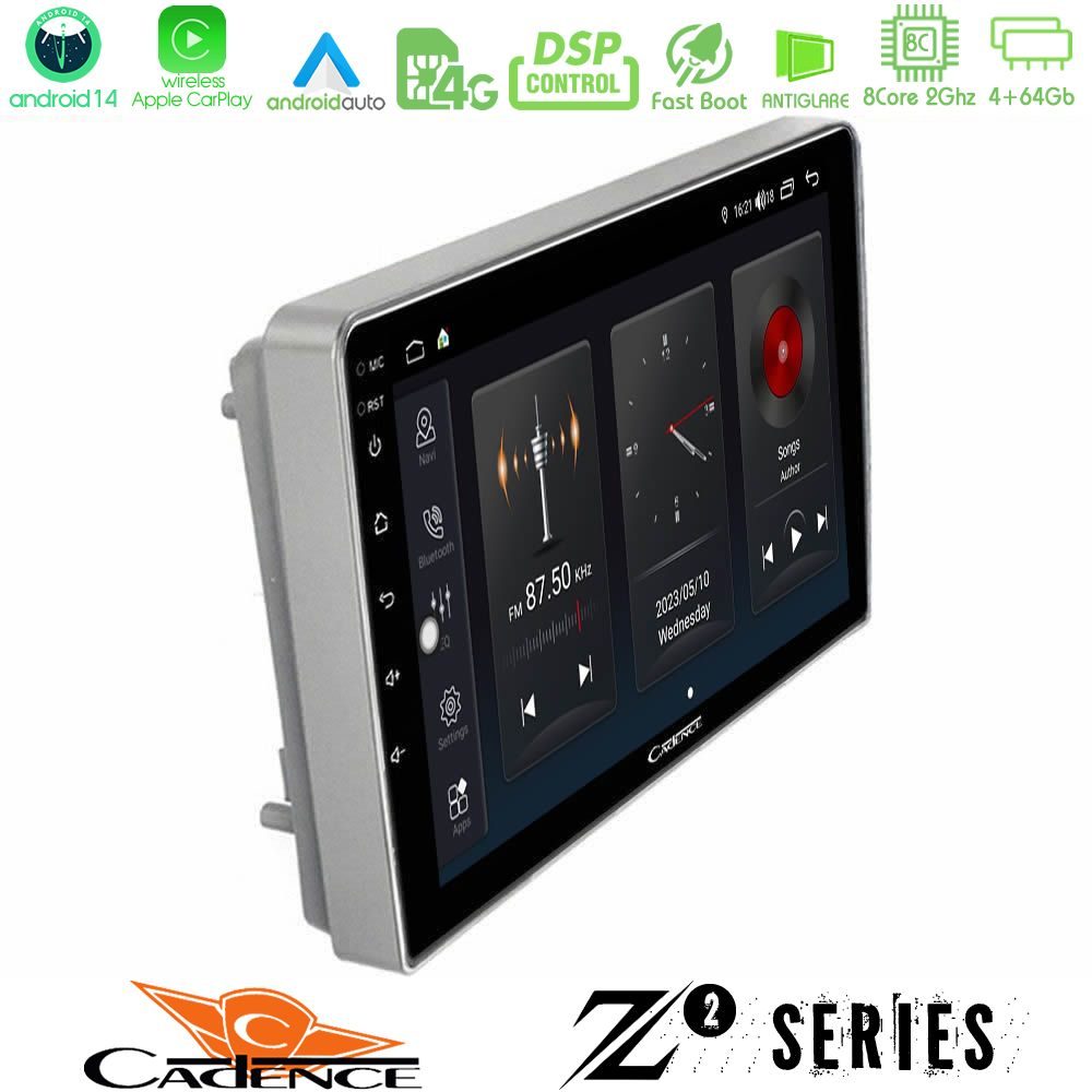 Cadence Z2 Series 8Core Android14 4+64GB  Opel Astra/Corsa/Antara/Zafira Navigation Multimedia Tablet 9" Με Carplay & Android Auto