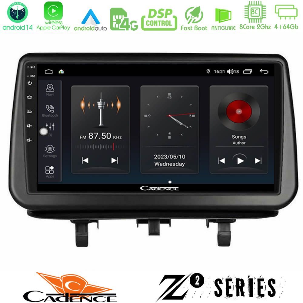 Cadence Z2 Series 8Core Android14 4+64GB  Opel Meriva B 2010-2017 Navigation Multimedia Tablet 9" Με Carplay & Android Auto