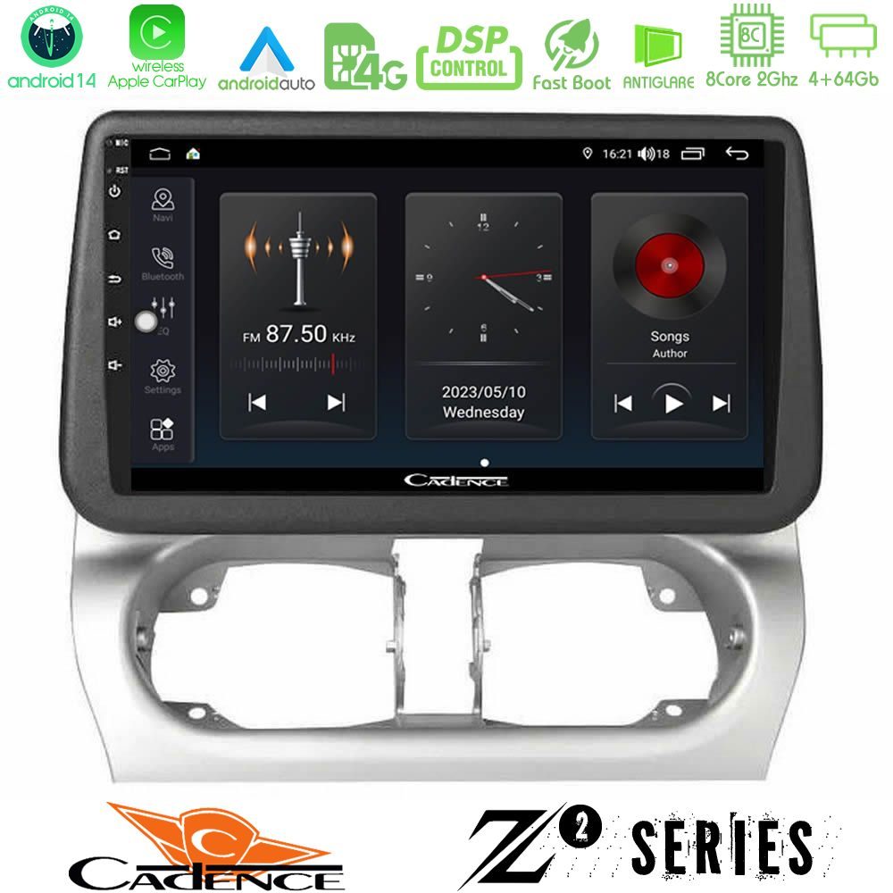 Cadence Z2 Series 8Core Android14 4+64GB  Opel Corsa C/Combo C Navigation Multimedia Tablet 9" Με Carplay & Android Auto