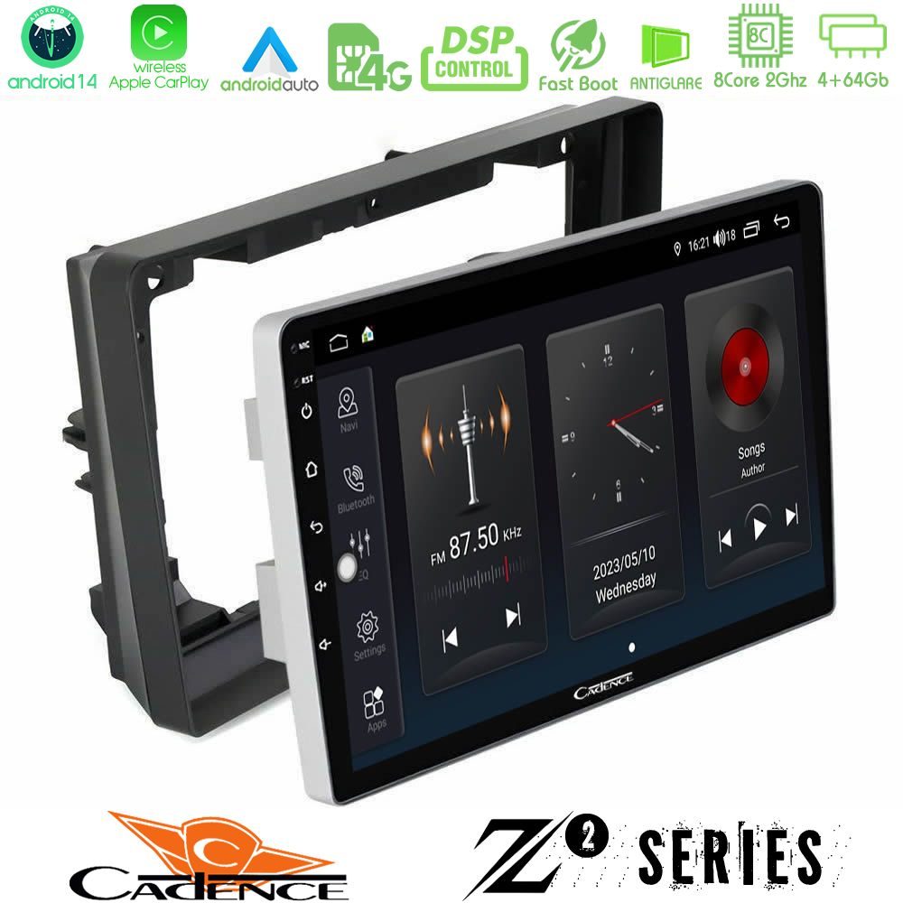 Cadence Z2 Series 8Core Android14 4+64GB  Peugeot 308 2013-2020 Navigation Multimedia Tablet 9" Με Carplay & Android Auto