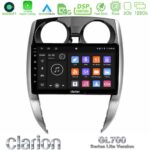 Clarion GL700 Lite Series 8Core Android11 6+128GB Nissan Note 2013-2018 Navigation Multimedia Tablet 10" Με Carplay & Android Auto