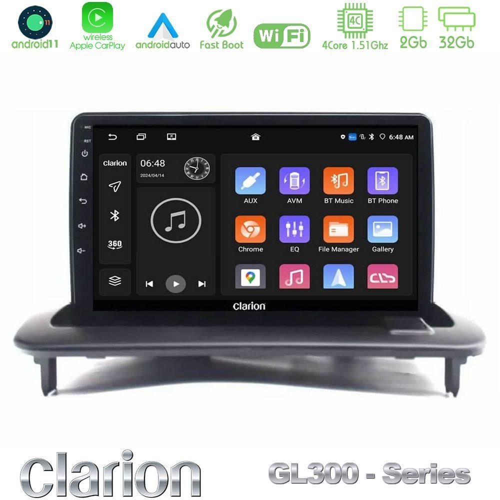 Clarion GL300 Series 4Core Android11 2+32GB Volvo S40/C30/C70 Navigation Multimedia Tablet 9" Με Carplay & Android Auto