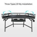 Gaming Γραφείο - Eureka Ergonomic® ERK-AED-E70B-V4 180x60x75εκ. - Image 11