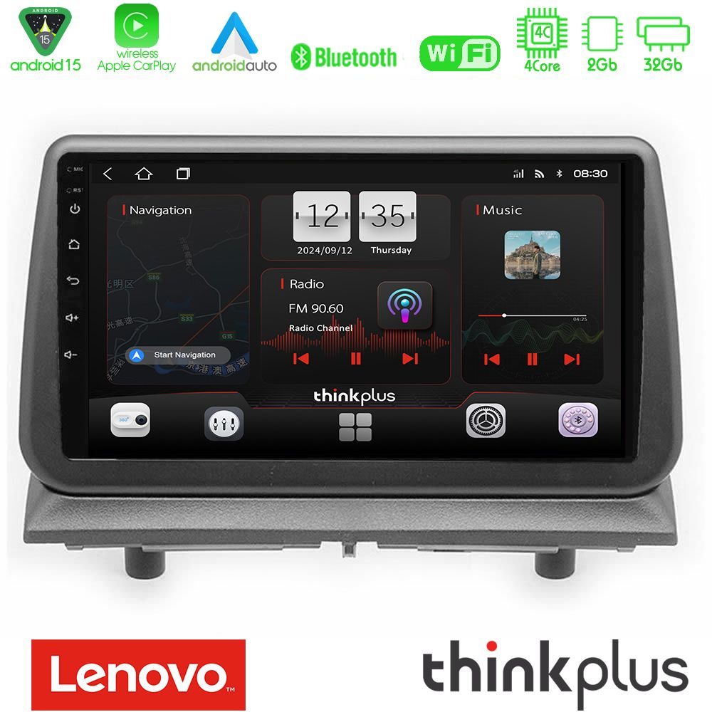 Lenovo Thinkplus Series 4Core Android15 2+32GB  Dodge Nitro 2007-2011 Navigation Multimedia Tablet 9" Με Carplay & Android Auto Με Carplay & Android Auto