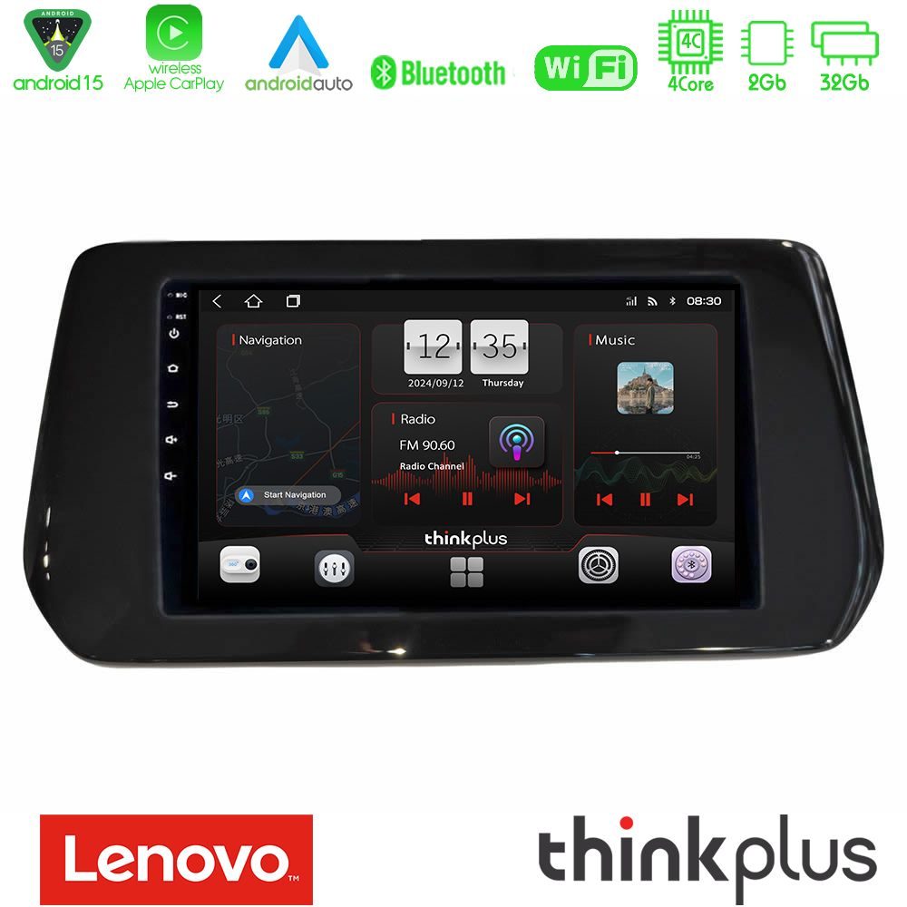 Lenovo Thinkplus Series 4Core Android15 2+32GB  Suzuki Swift 2024-> Navigation Multimedia Tablet 9" Με Carplay & Android Auto