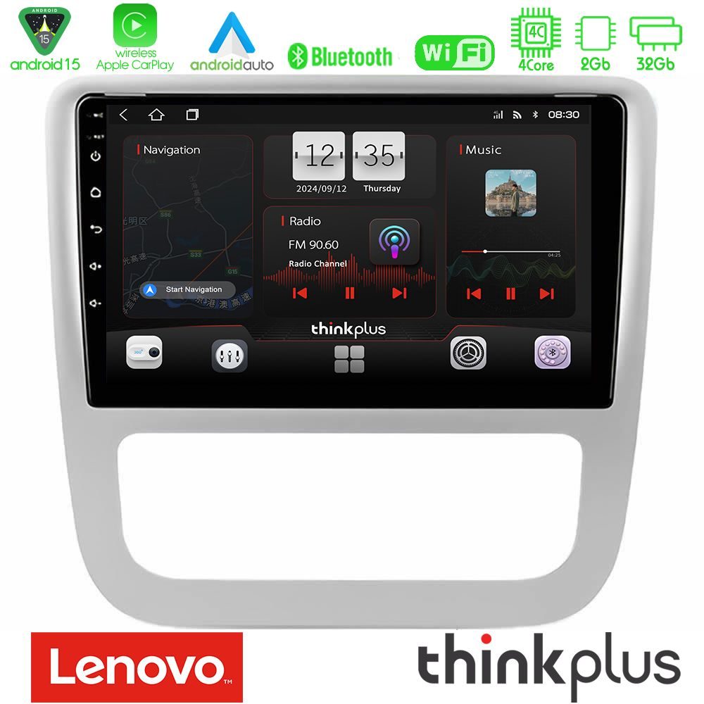 Lenovo Thinkplus Series 4Core Android15 2+32GB  VW Scirocco 2008-2014 Navigation Multimedia Tablet 9" Με Carplay & Android Auto