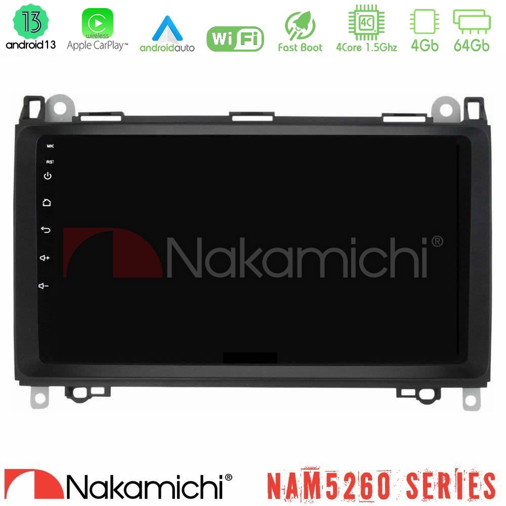 Nakamichi NAM5260 Series 4Core Android13 4+64GB Mercedes A/B/Vito/Sprinter Class Navigation Multimedia Tablet 9" Με Carplay & Android Auto