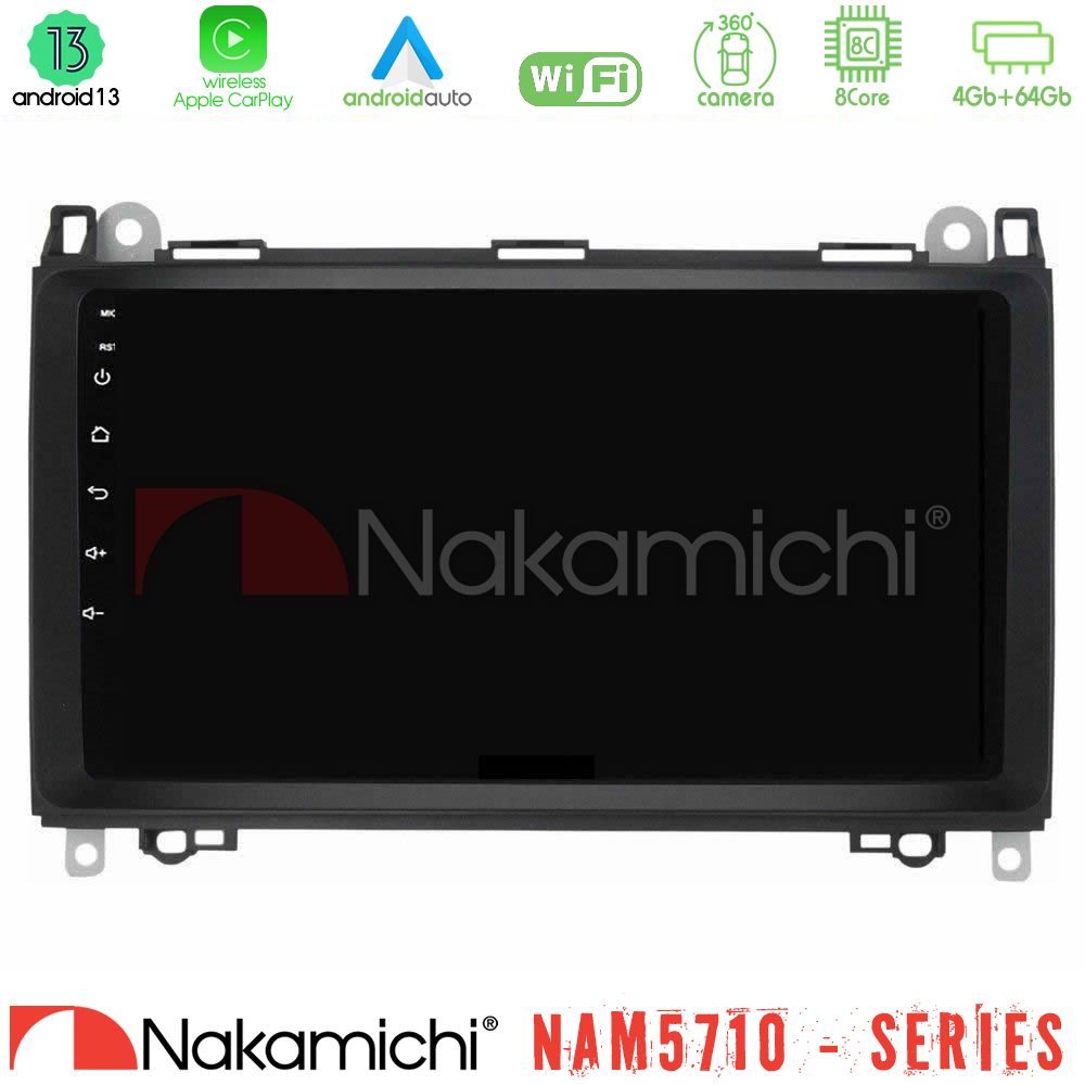 Nakamichi NAM5710 Series 8Core Android13 4+64GB  Mercedes A/B/Vito/Sprinter Class Navigation Multimedia Tablet 9"