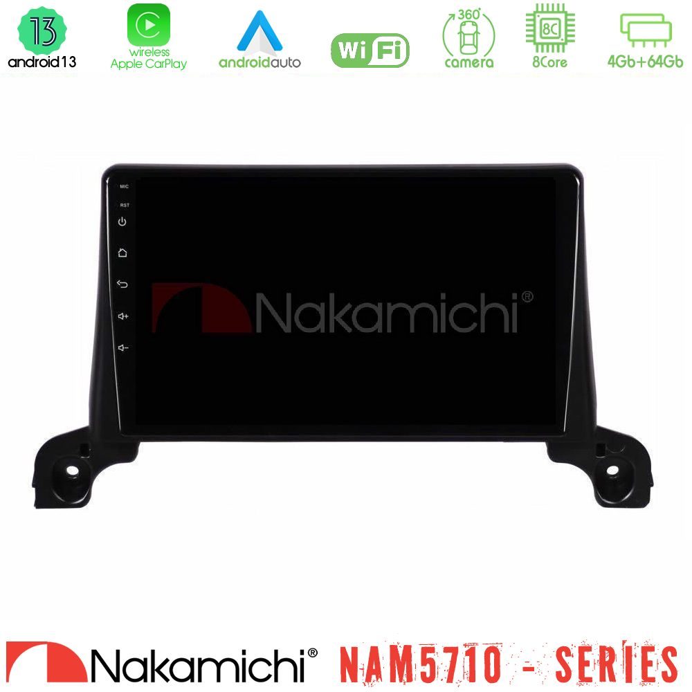 Nakamichi NAM5710 Series 8Core Android13 4+64GB  Peugeot 3008/5008 2017-2023 Navigation Multimedia Tablet 9"
