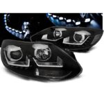 Μπροστινά Φανάρια DayLight Black Με Φώτα Ημέρας DRL Ford Focus Mk3 2011-2015
