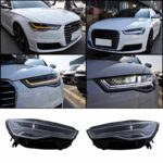 Μπροστινά Φανάρια Set Για Audi A6 4G C7 11-18 DRL Full Led Matrix Design & Dynamic Φλας Μαύρα Με Μοτέρ Carner - Image 3
