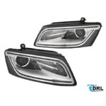 Μπροστινά Φανάρια Set Για Audi Q5 8R 12-17 TRU DRL Led Tube Χρωμίου H7H7 Με Μοτέρ - Image 2