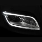 Μπροστινά Φανάρια Set Για Audi Q5 8R 12-17 TRU DRL Led Tube Χρωμίου H7H7 Με Μοτέρ - Image 3