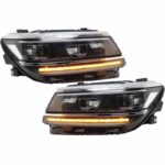 Μπροστινά Φανάρια Set Για Vw Tiguan II mk2 16+ DRL Led Matrix & Led Signal Dynamic R-Line Look H7H7 Με Μοτέρ - Image 4