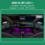 DIQ AMBIENT AUDI A3 (8Y) mod. 2021> (Digital iQ Ambient Light for Audi A3 (8Y) mod. 2021-2025 with 22 Lights) - Image 2