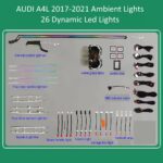 DIQ AMBIENT AUDI A4L LASER (8W) DYN mod. 2017-2021 (Digital iQ Ambient Light for Audi A4L mod. 2017-2021, 26 Lights)