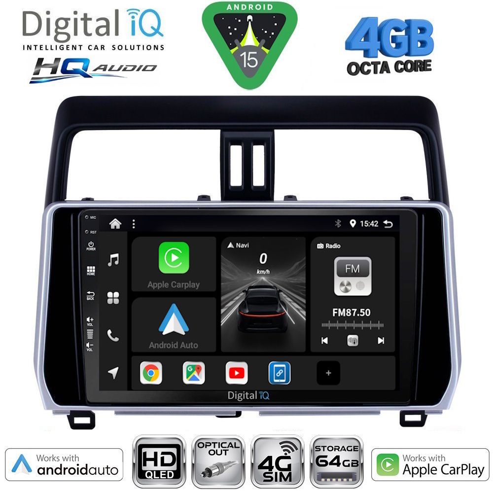 DIGITAL IQ BXK 19739_CPAA (10inc) MULTIMEDIA TABLET for TOYOTA LAND CRUISER mod. 2019-2023