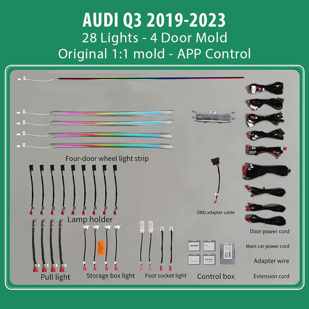 DIQ AMBIENT AUDI Q3 (F3) TRIM (Digital iQ Ambient Light Audi Q3 mod. 2019-2023, 28 Lights)