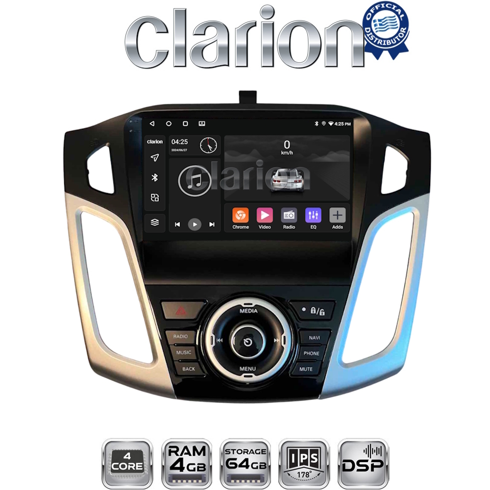 CLARION GLK32150 Οθόνη OEM Multimedia Αυτοκινήτου για Ford/FOCUS/11-18/2.jpg (CarPlay/AndroidAuto/BT/GPS/WIFI/GPRS)