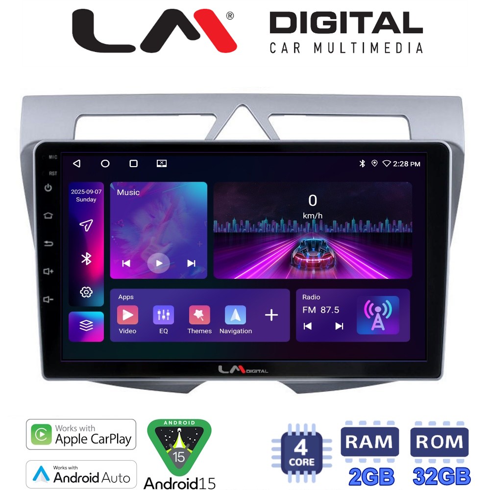 LM Digital - LM ZA4011 GPS Οθόνη OEM Multimedia Αυτοκινήτου για Kia Picanto 2008-2011 (CarPlay/AndroidAuto/BT/GPS/WIFI/GPRS)