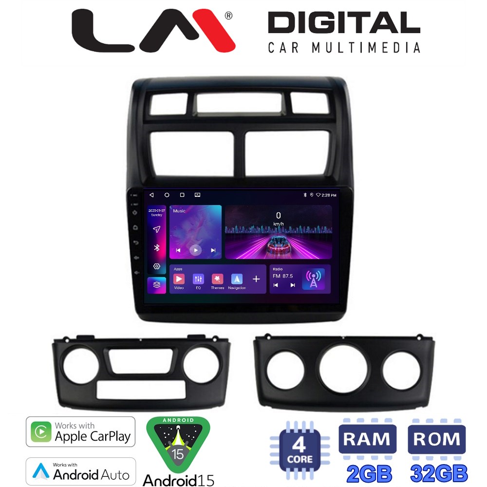 LM Digital - LM ZA4023 GPS Οθόνη OEM Multimedia Αυτοκινήτου για KIA SPORTAGE 2004>2010 (CarPlay/AndroidAuto/BT/GPS/WIFI/GPRS)