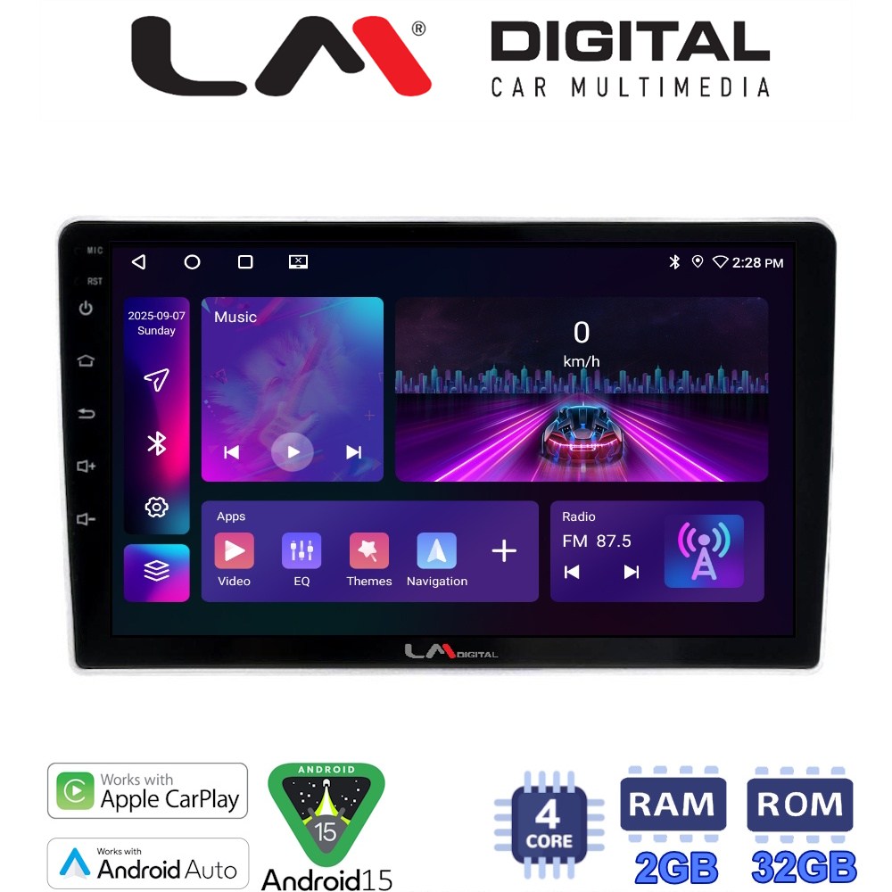 LM Digital - LM ZA4023SA GPS Οθόνη OEM Multimedia Αυτοκινήτου για Kia Sportage 2004 > 2010 (CarPlay/AndroidAuto/BT/GPS/WIFI/GPRS)