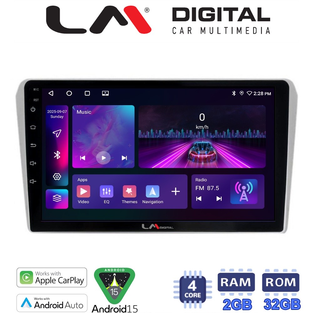 LM Digital - LM ZA4025 GPS Οθόνη OEM Multimedia Αυτοκινήτου για Toyota Avensis 2003>2008 (CarPlay/AndroidAuto/BT/GPS/WIFI/GPRS)
