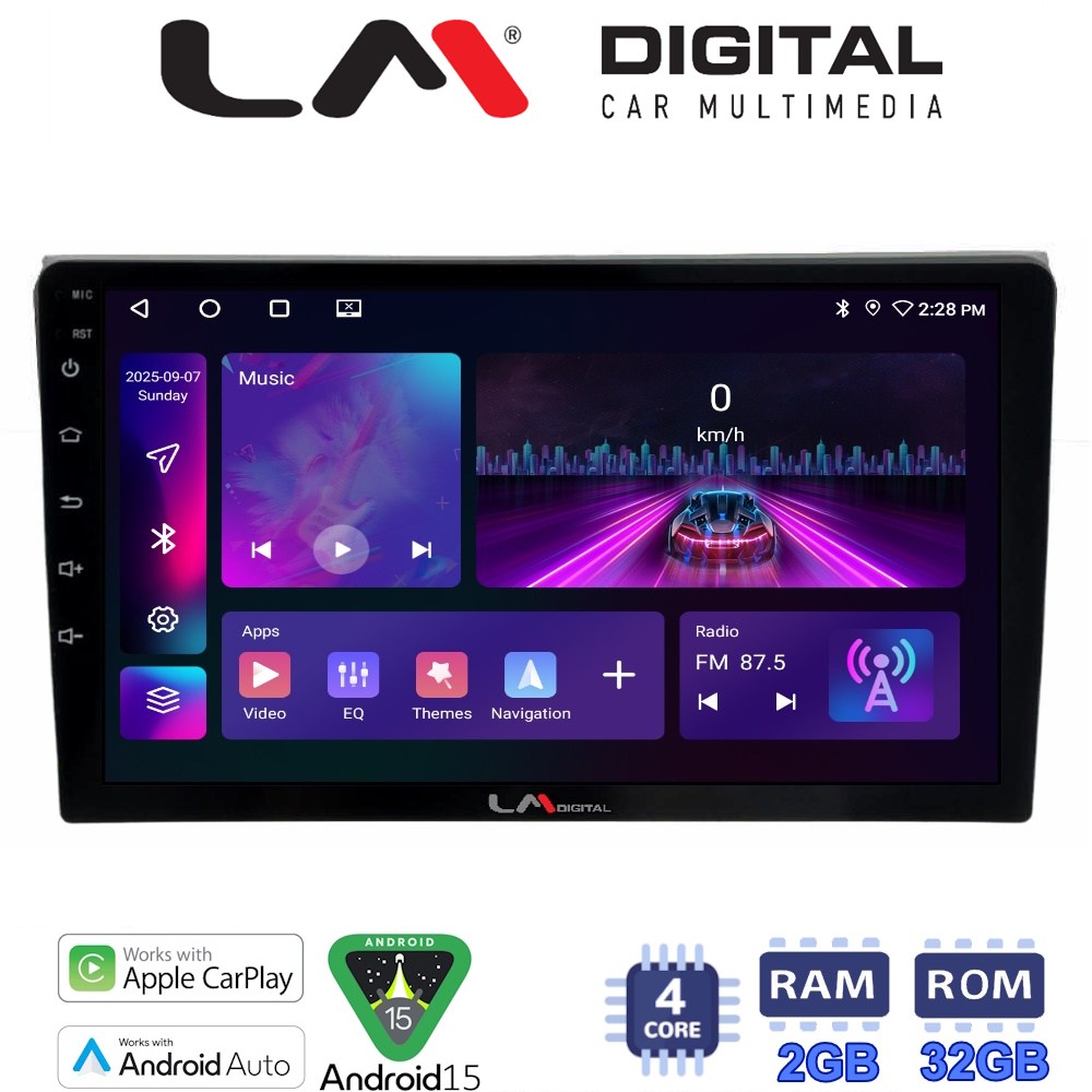 LM Digital - LM ZA4050 GPS Οθόνη OEM Multimedia Αυτοκινήτου για AUDI A4 (8E) 2001>2008 (CarPlay/AndroidAuto/BT/GPS/WIFI/GPRS)